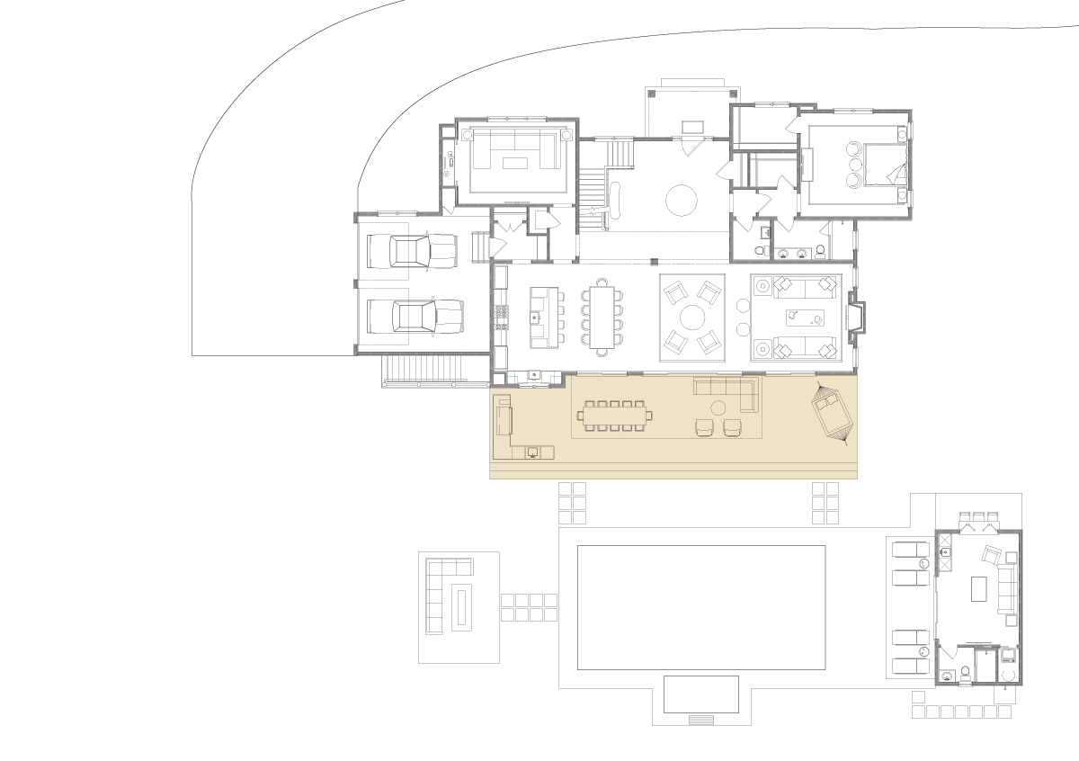 Outdoor Dining & Kitchen – Backyard - Hamptons Luxury Stay