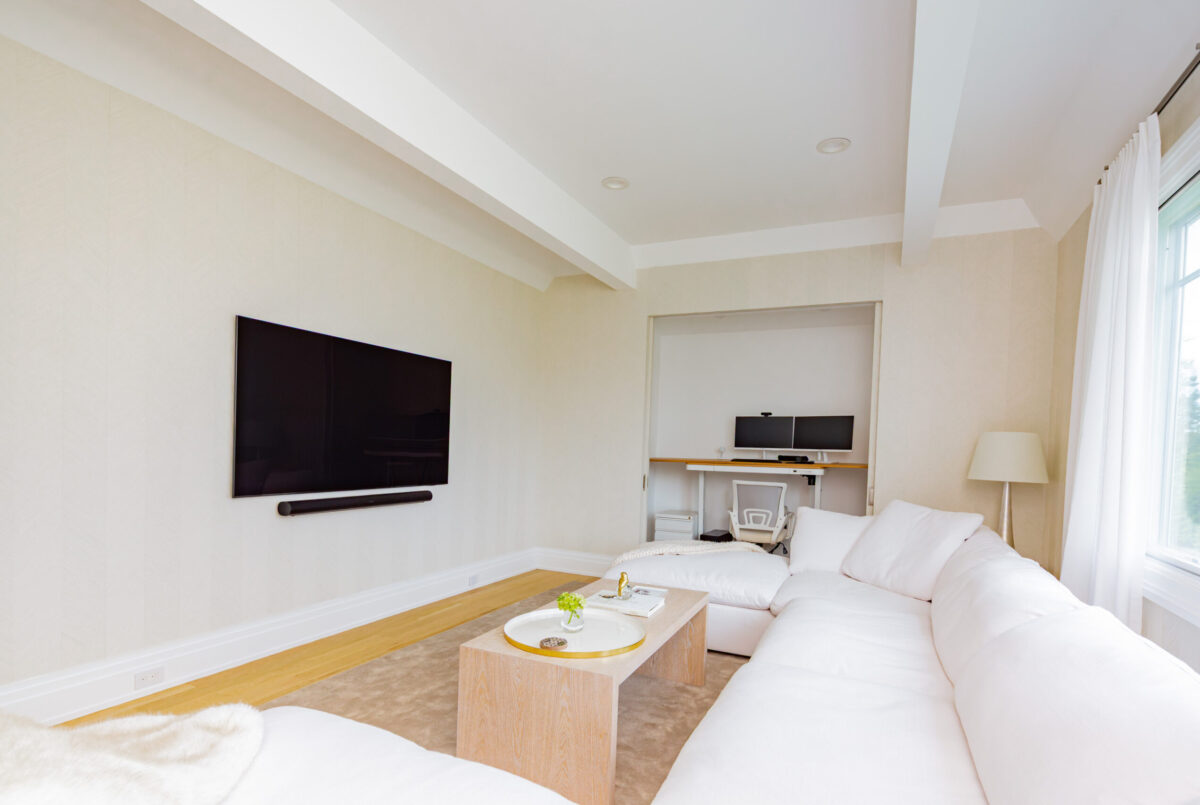 Den Lounge With TV & Workstation - Main Level