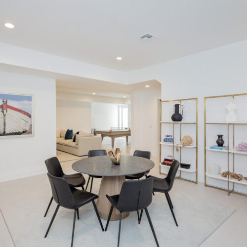 Game Table With View To Lounge & Stairs - Lower Level