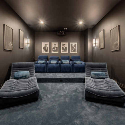 Movie Theater With Cinema Seating Front View - Lower Level