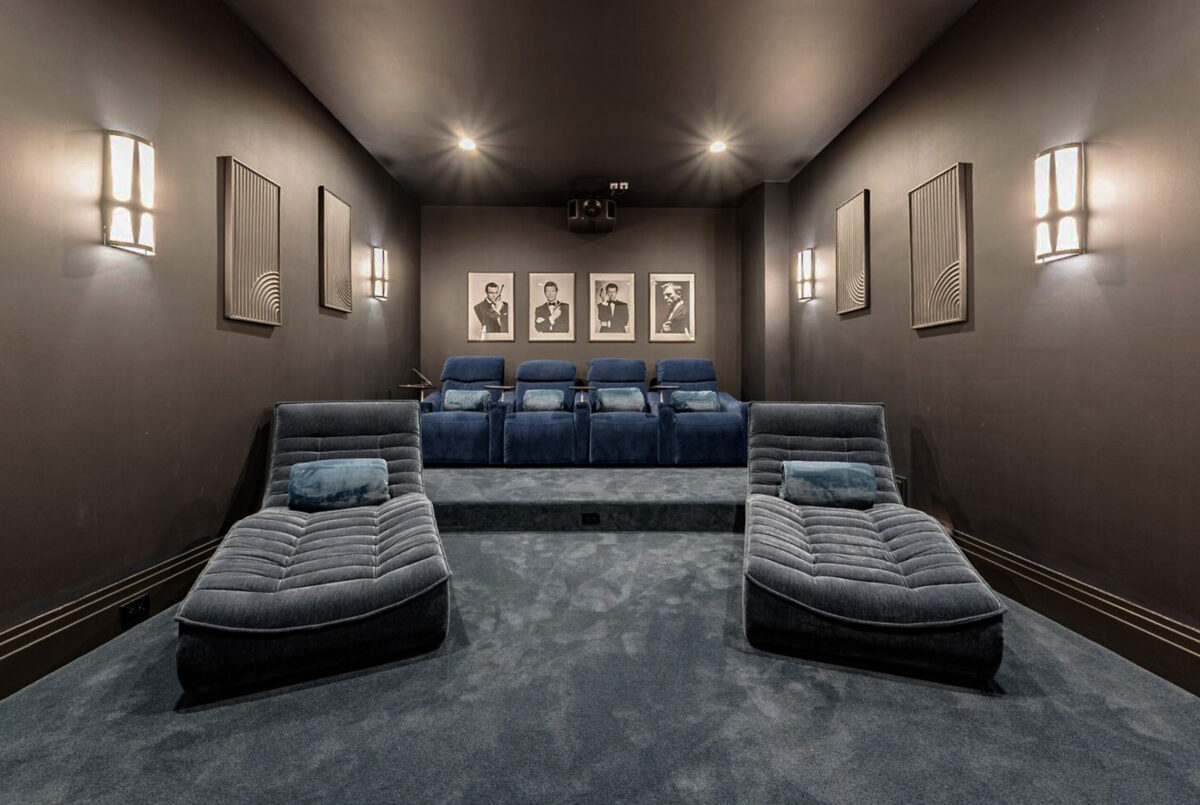 Movie Theater With Cinema Seating Front View - Lower Level