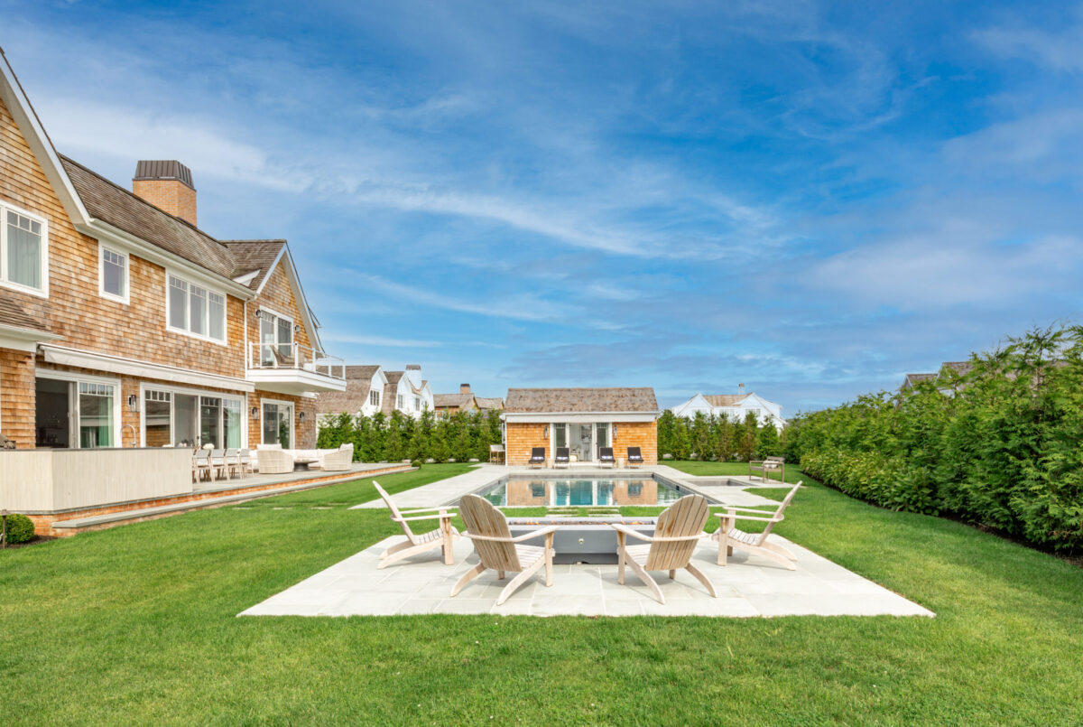 Outdoor Fireplace, Pool & Terrace – Backyard