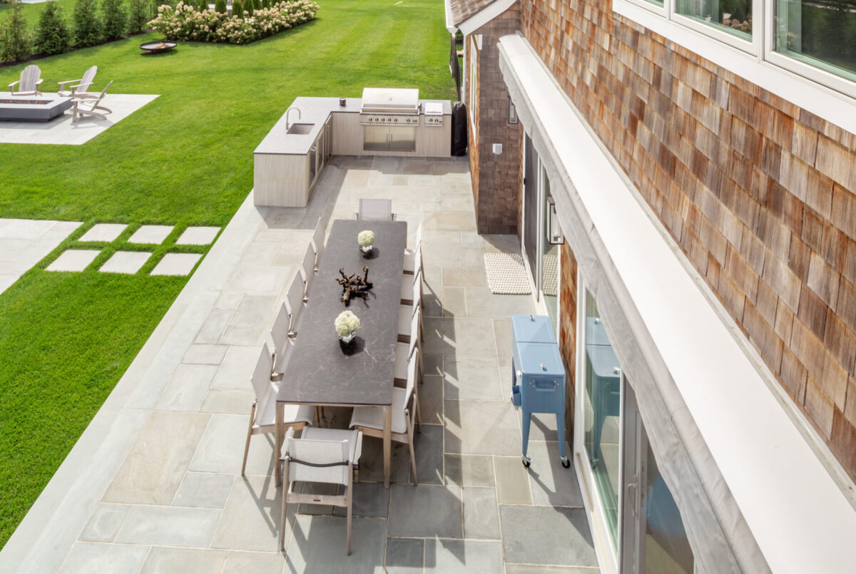 Outdoor Dining Table Arial View – Backyard