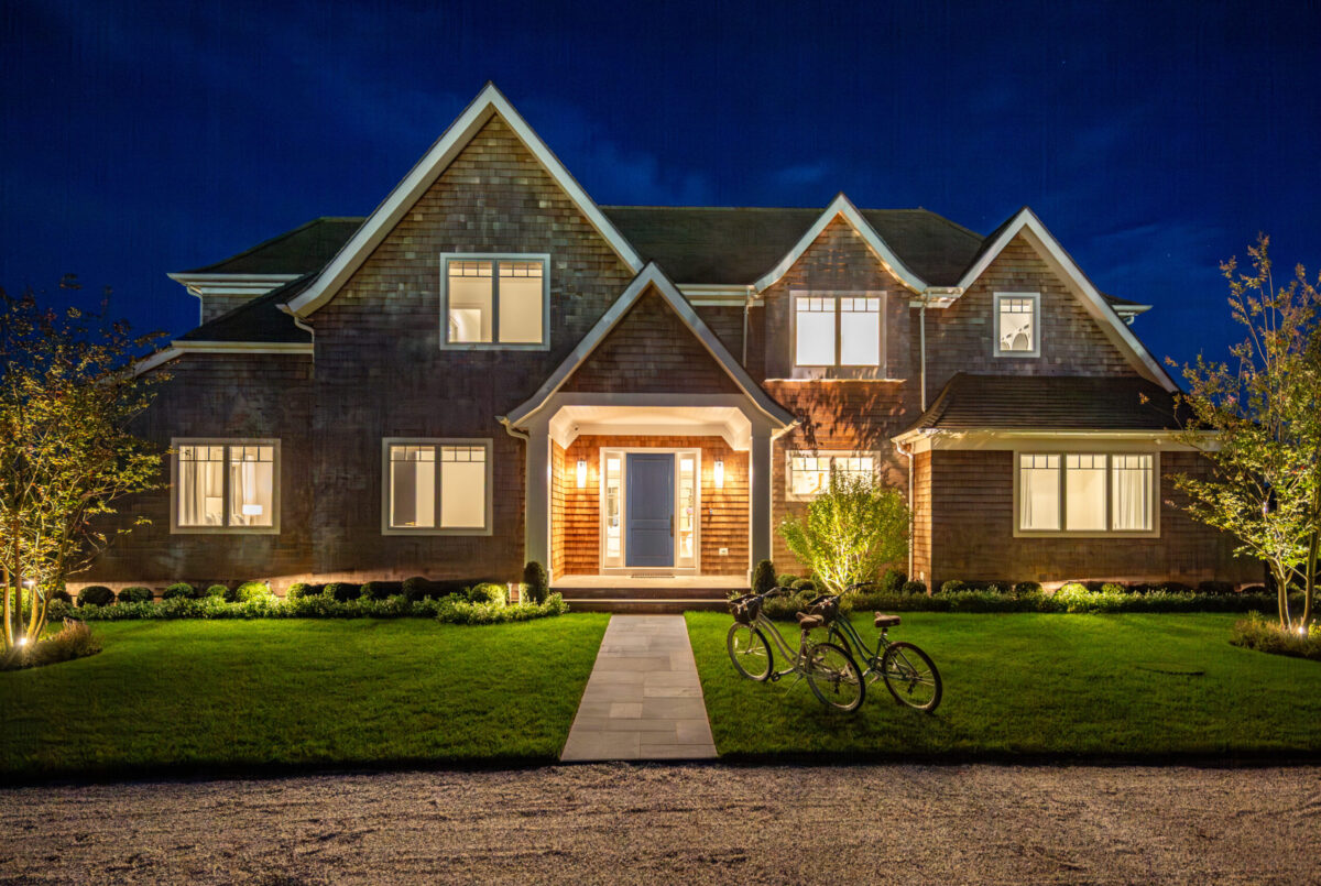 House Front Exterior Nightime, Front View