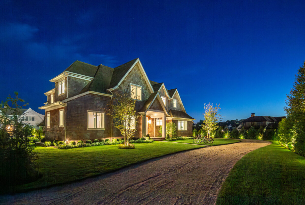House Front Exterior Nightime
