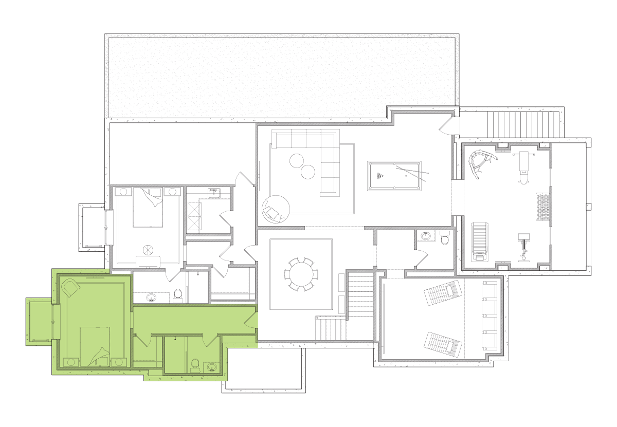 Bedroom 4 - Lower Level - Hamptons Luxury Stay