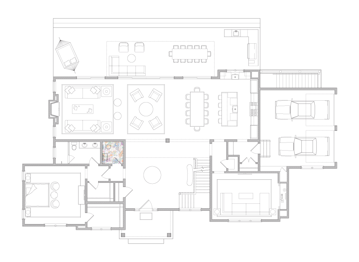 Powder Room - Main Level - Hamptons Luxury Stay