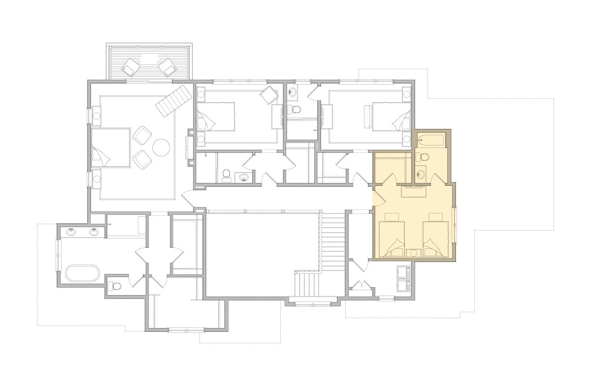 Bedroom 3 - Upper Level - Hamptons Luxury Stay